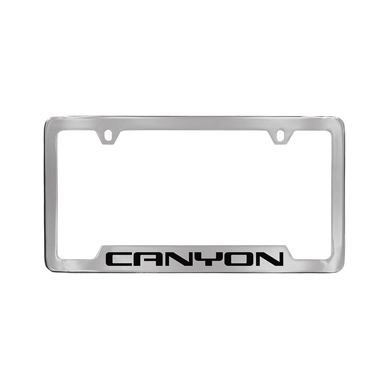 2020 Canyon License Plate Frame | Chrome | Black Canyon Logo