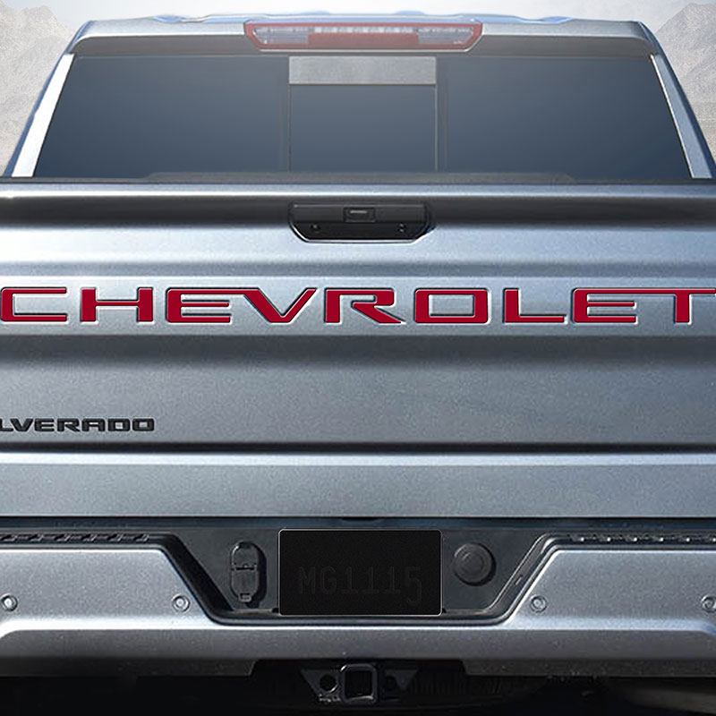 2020 Silverado 3500 | Chevrolet Tailgate Lettering | 3-D Urethane | Gloss Red