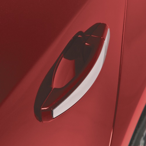2015 Cruze Door Handles | Front and Rear Sets | Red | Chrome Stripe