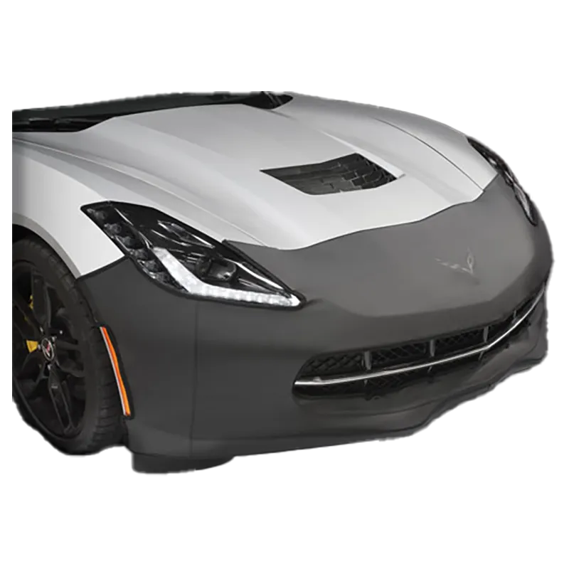 2015 Corvette Stingray | Front End Cover Bra | Crossed-Flag Logo | Black