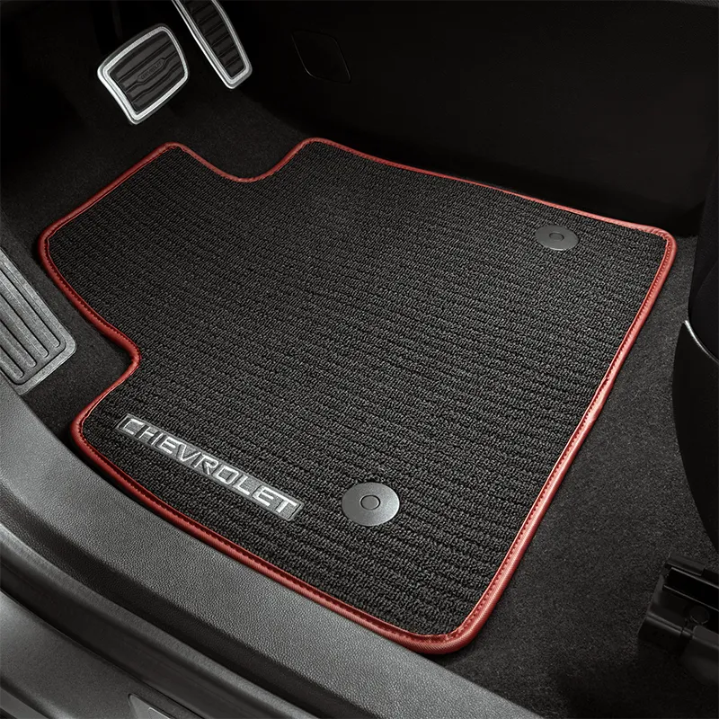 2022 Blazer | Floor Mats | Black | Front Row | Premium Carpet | Red Binding | Chevrolet Logo | Pair