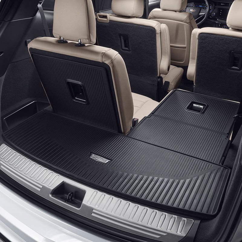 2021 XT6 | Cargo Liner | Black | Integrated | All-Weather | Cadillac Crest Logo