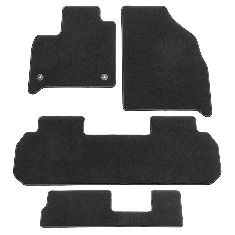 2018 Traverse Floor Mats | Black | Replacement Carpet | 2nd Row Bench Seat | 3 Rows | Set of 4