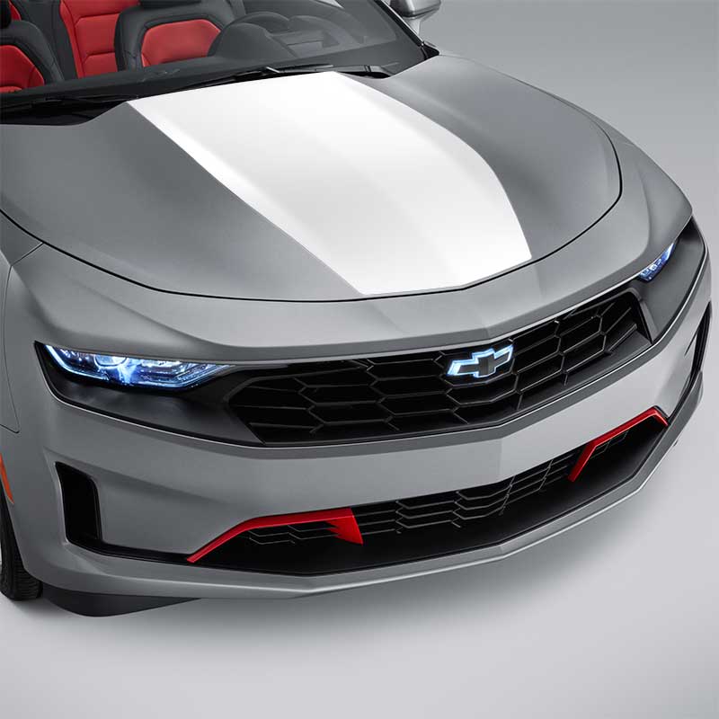 2022 Camaro Hood Decal Package | Center Stinger Stripe | White Pearl | LS | LT | Coupe