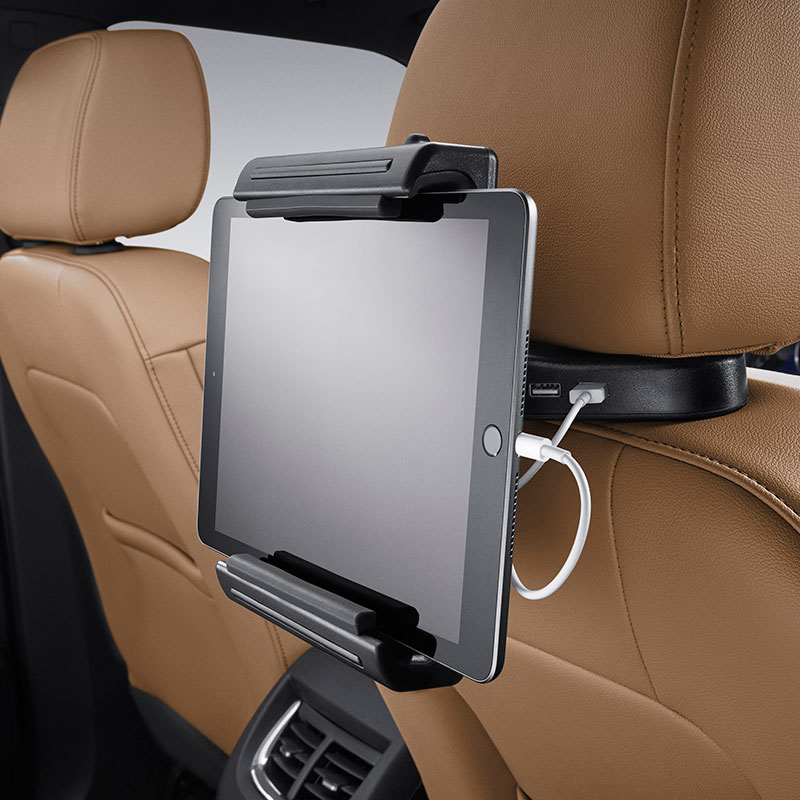 2022 Equinox Universal Tablet Holder for Rear Seat | Headrest Mount | Single Unit | Integrated Power