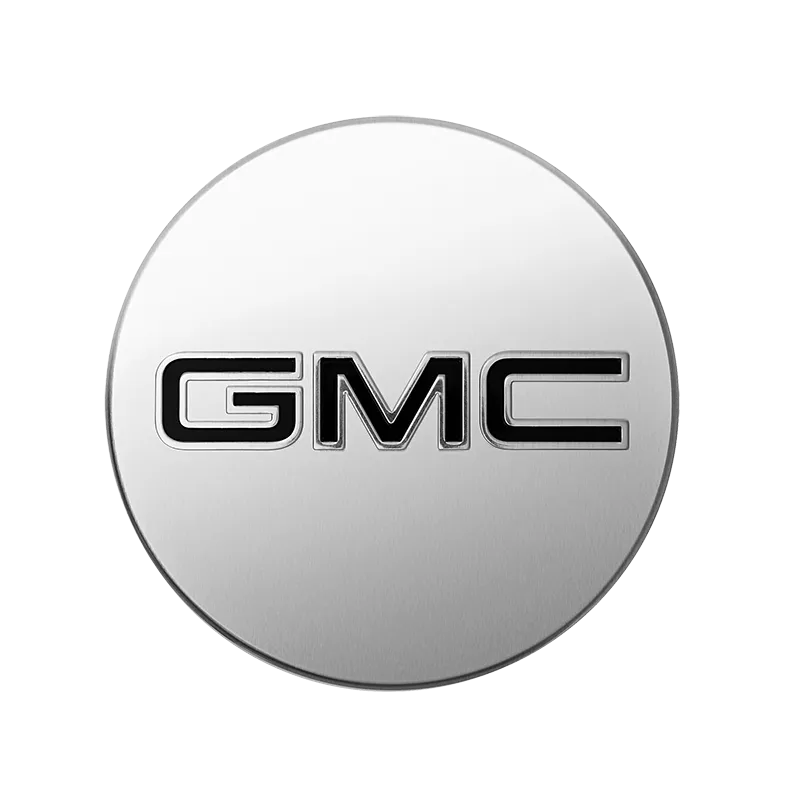 2022 Terrain | Wheel Center Cap | Bright Aluminum Finish | Embossed Black GMC Logo | Single