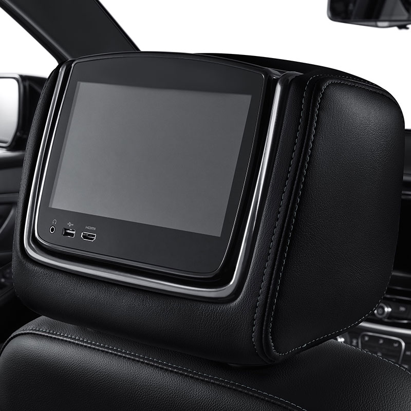 2022 Terrain Rear Seat Infotainment | Dual DVD Headrest Monitors | Ash Gray/Jet Black Leather | H17