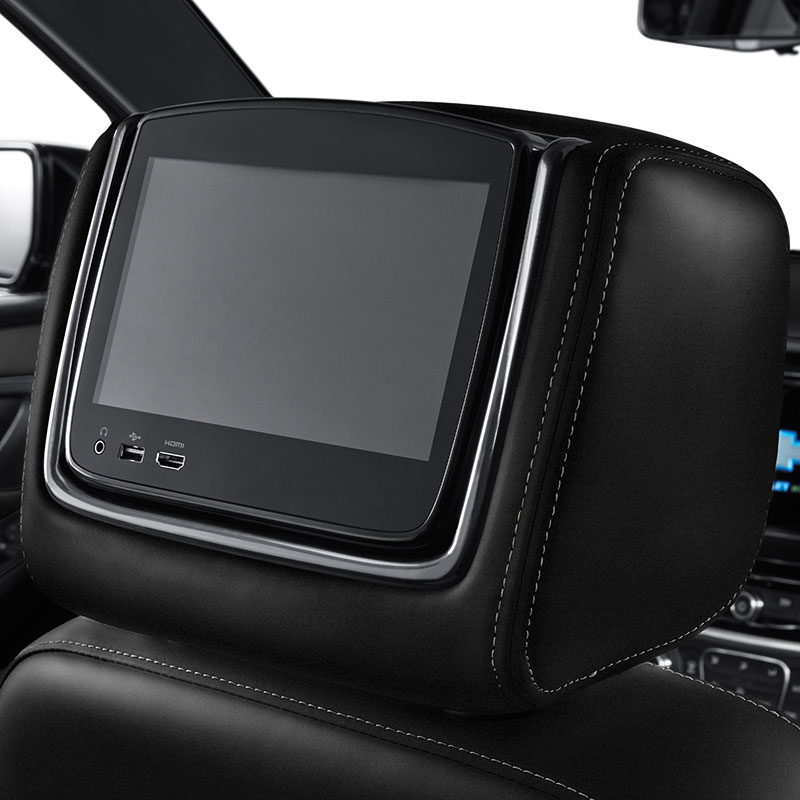 2018 Traverse Rear Seat Infotainment System | Headrest LCD Monitors | Jet Black Cloth | Titanium