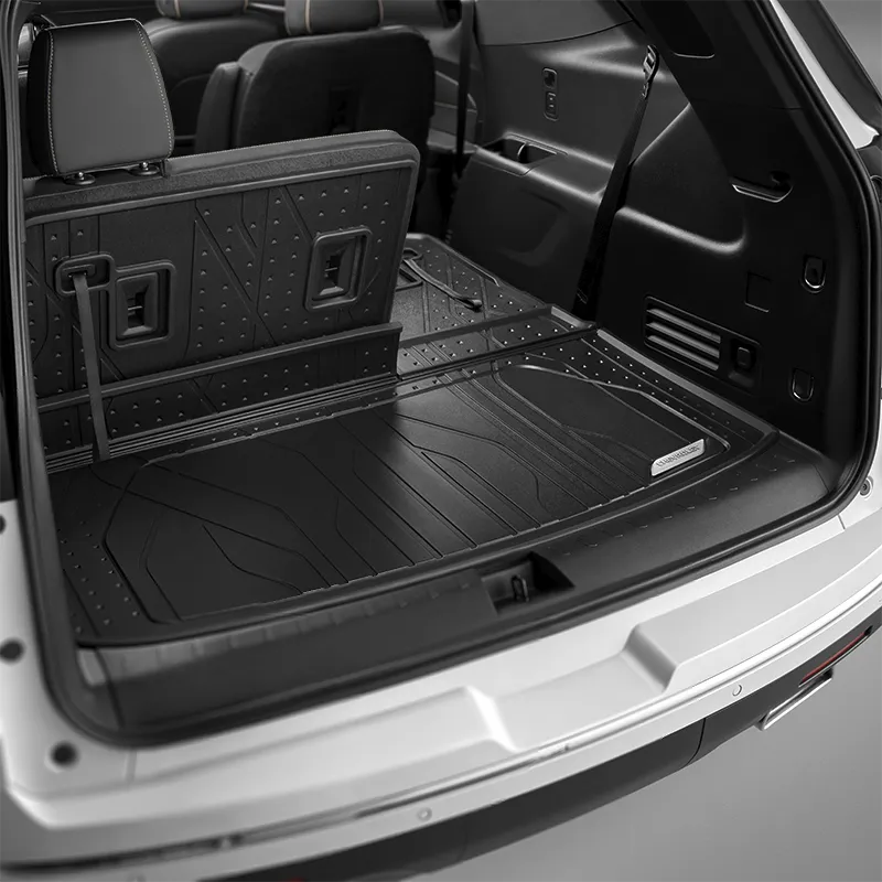 2020 Traverse | Cargo Area Floor Liner | Black | Integrated | Molded | Chevrolet Logo | WITH AS8