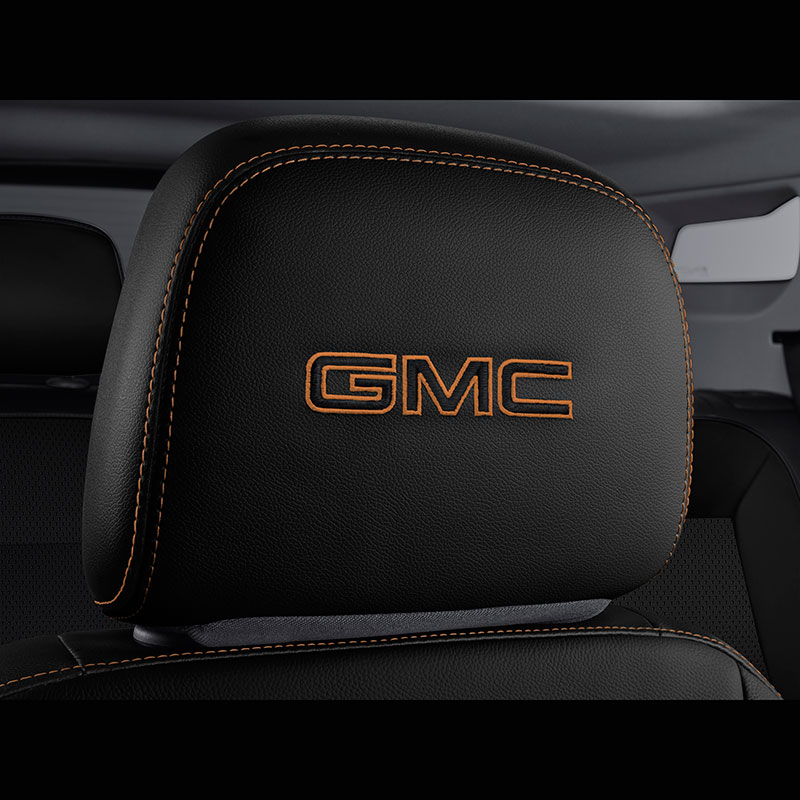 2020 Terrain Headrests | Jet Black Leather | Embroidered GMC Logo | H0Y | Pair