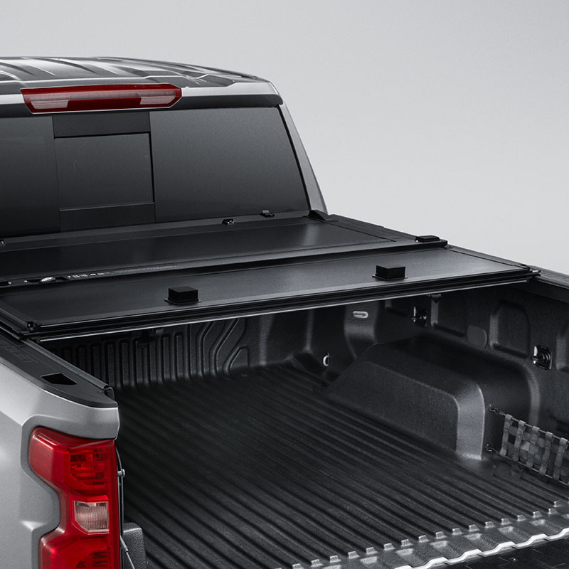 2020 Silverado 1500 Tonneau Cover Hard Tri Fold Black Standard Box 84679034