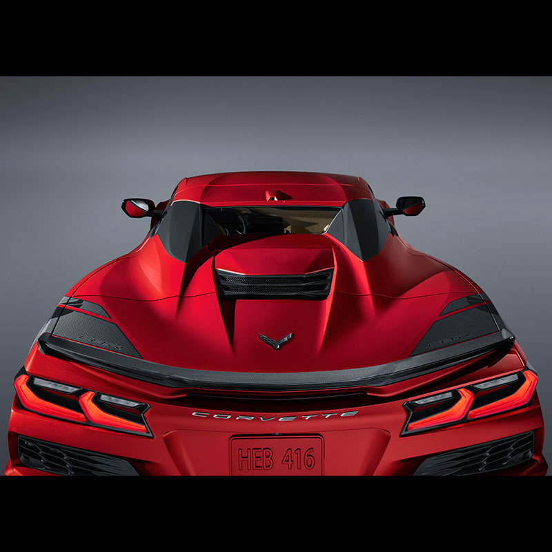 2023 C8 Corvette Z06 Rear Spoiler Visible Carbon Fiber 5V5