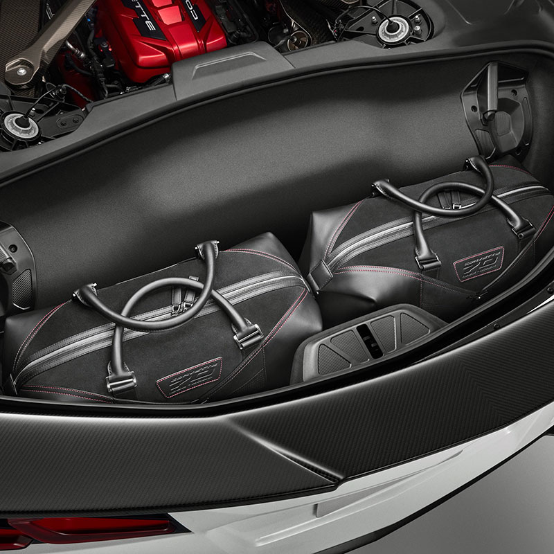 2023 C8 Corvette Stingray, Premium Luggage, Jet Black Leather, 70th  Anniversary Logo, Set of Two
