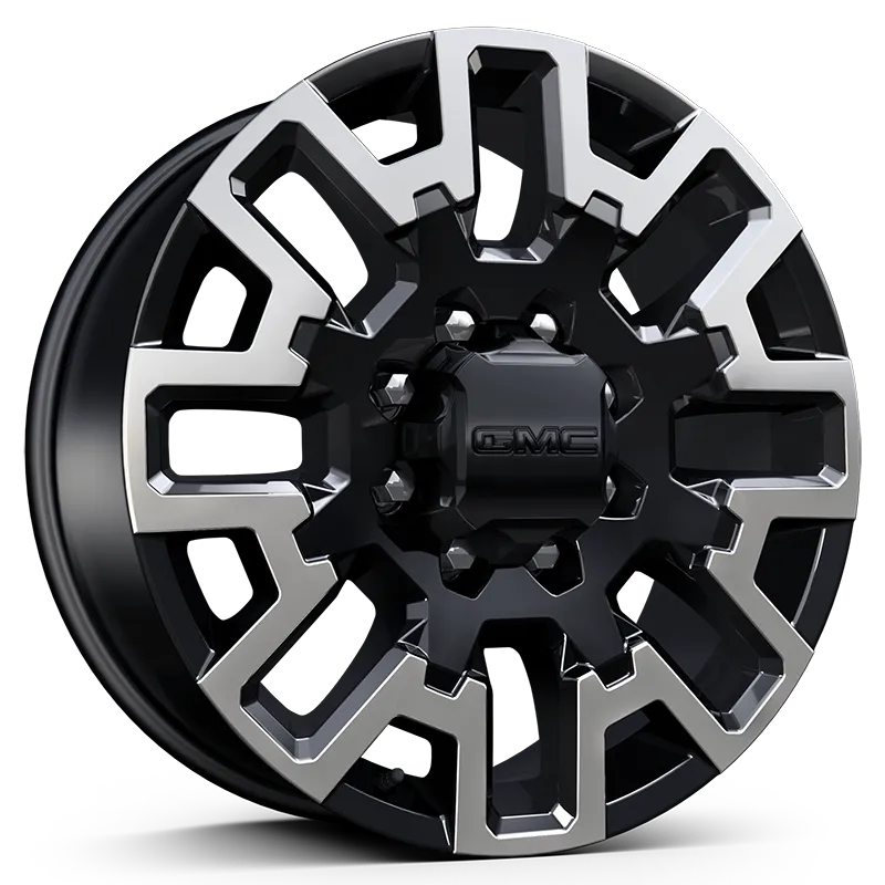 2024 Sierra 2500 | 22 inch Wheel | Black | Machined | Multi-Spoke | 8-Lug | 22 x 8.5 | SAK