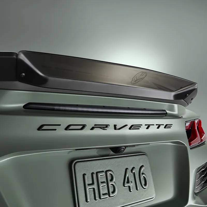 2024 C8 Corvette E-RAY | Wicker Bill Spoiler Kit | Jake Logo | Clear Smoke