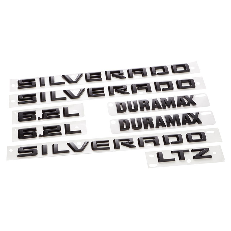 2021 Silverado 1500 | Black Emblems | Nameplate | Silverado | Duramax | 6.2L | LTZ