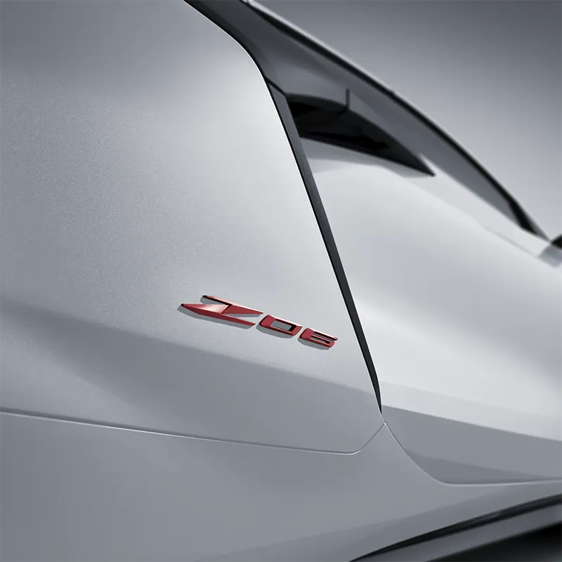 2024 C8 Corvette Z06 | Bodyside Emblems | Z06 Script Badge | Edge Red | Set of 2