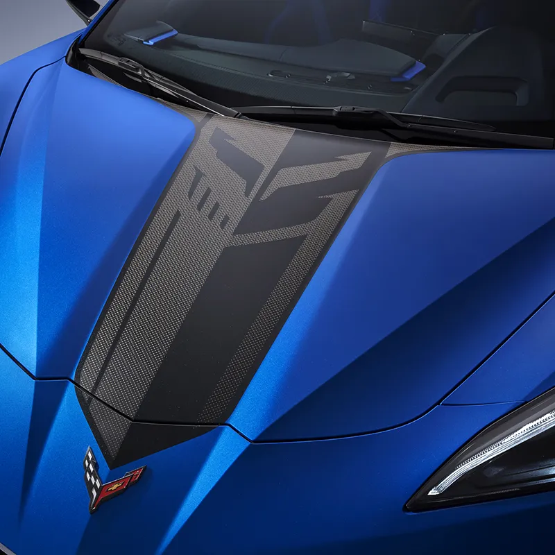 2024 C8 Corvette Stingray | Hood Graphics Package | Jake Logo | Carbon Flash Metallic | Single