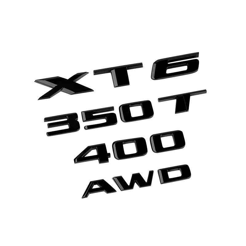 2021 XT6 | Emblems | Black | Nameplate | XT6 | AWD | 350T | 400 | Set of 4