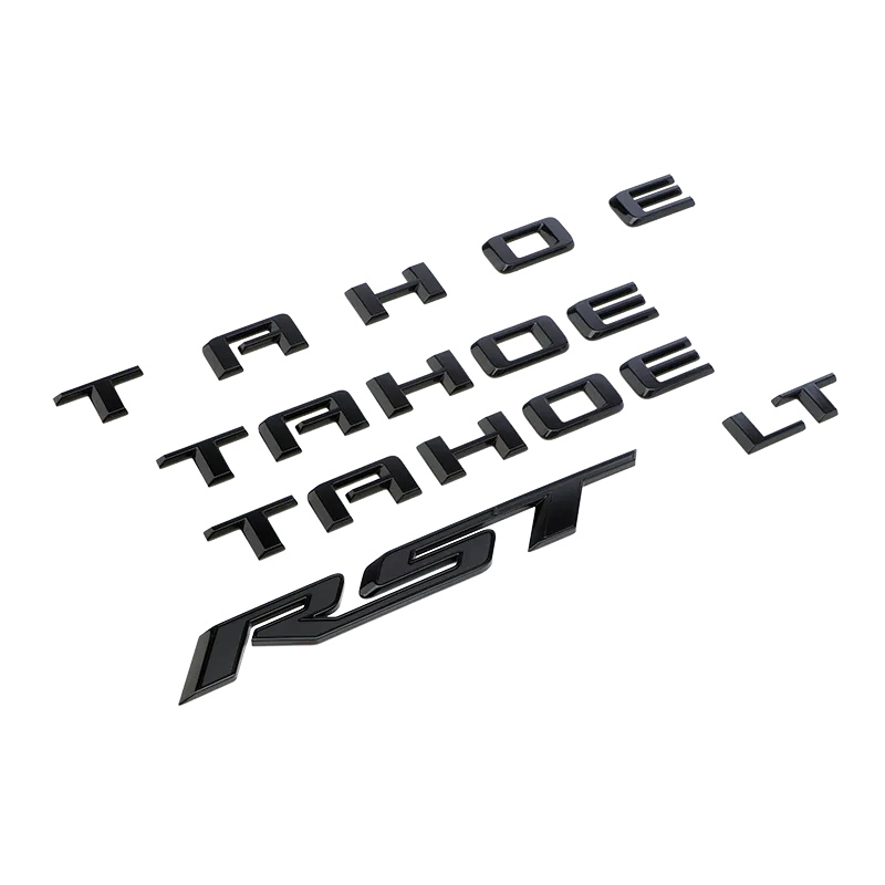 2024 Tahoe Nameplate Emblems Black Tahoe RST LT Set of 5