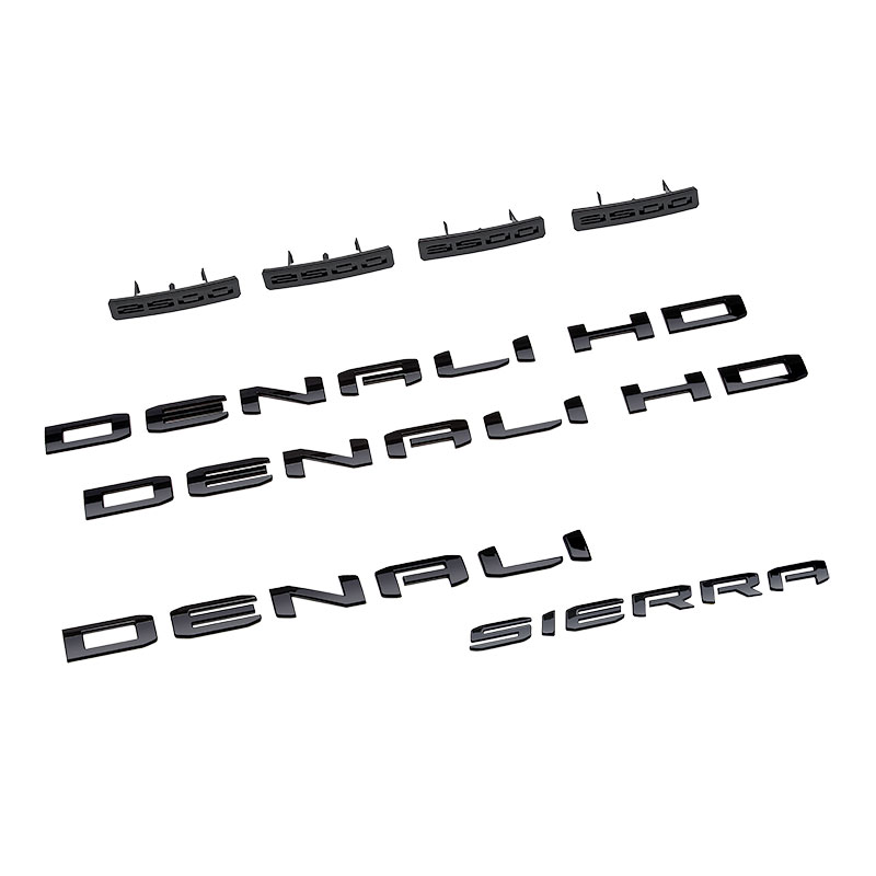2024 Sierra 2500 Emblem Black Denali HD Bodyside Tailgate Set