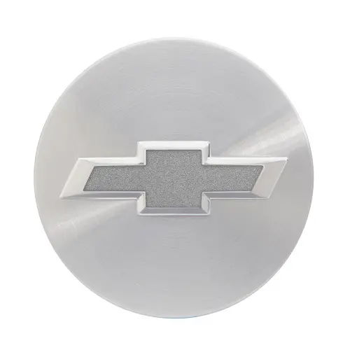 2015 Camaro Wheel Center Cap | Brushed Aluminum | Silver Chevrolet Bowtie Logo | Single