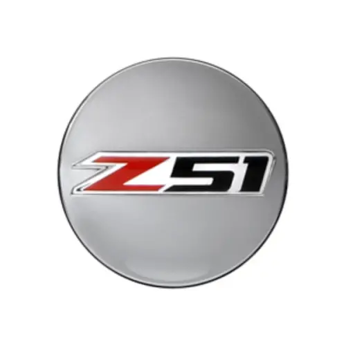 2018 Corvette Stingray Center Cap | Z51 Logo | Chrome Background | Single