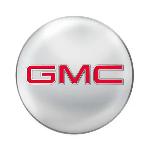2020 Sierra 1500 | Wheel Center Cap | Bright Aluminum | Red GMC Logo | Single