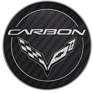 2016 Corvette Center Cap | Carbon Logo | Single