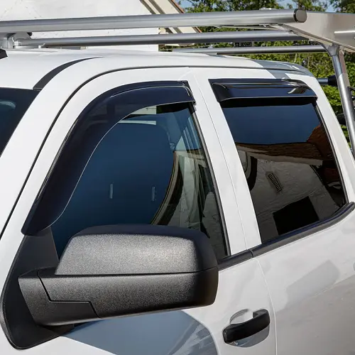 2015 Silverado 2500 Crew Cab | Window Vent Visors | Smoke Black | Exterior Mount | Set of 4