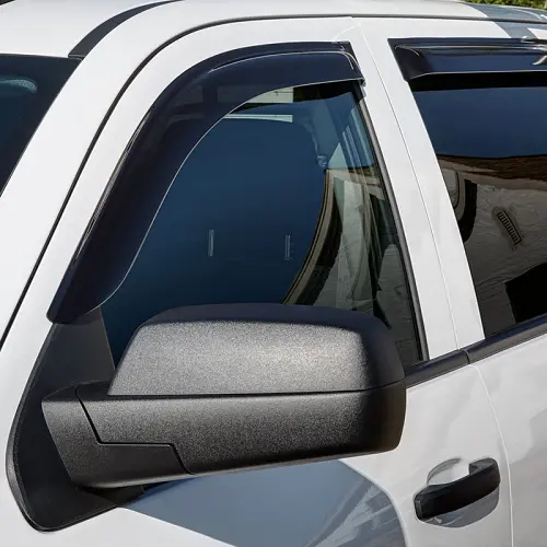 2018 Silverado 1500 Double Cab | Window Vent Visors | Smoke Black | Exterior Mount | Set of 4