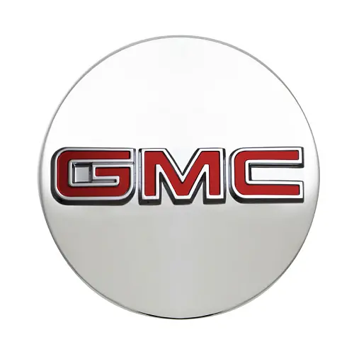 2020 Acadia Wheel Center Cap | Brushed Aluminum | Red GMC Logo | Single