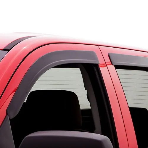 2016 Sierra 1500 Double Cab | Window Vent Visors | Textured Black | Exterior Mount | Set of 4