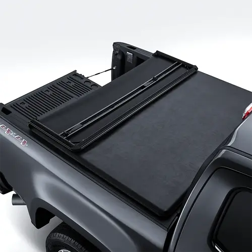 2019 Sierra 2500 | Tonneau Cover | Soft Tri-Fold | Black | Standard Bed | 6ft 6in Bed