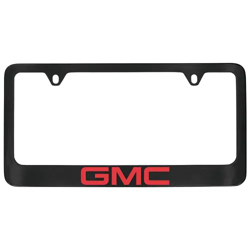 2021 Sierra 1500 License Plate Frame | Black | Red GMC Logo