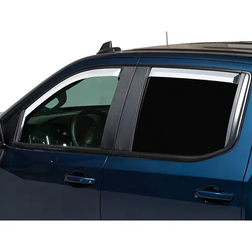 2021 Sierra 1500 | Window Vent Visors | Crew Cab | In-Channel | Chrome | Low Profile | Set of 4