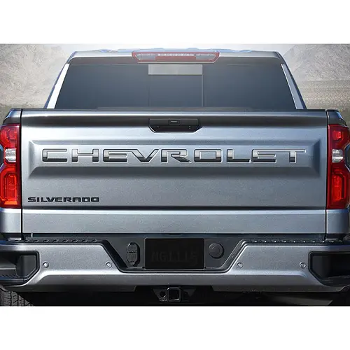 2020 Silverado 1500 | Chevrolet Tailgate Lettering | 3-D Urethane | Liquid Chrome
