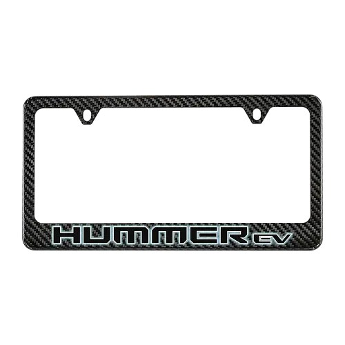 2023 Hummer EV Pickup | License Plate Frame | Visible Carbon Fiber | Hummer EV Logo