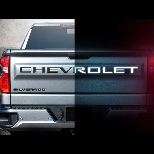 2024 Silverado 1500 | Chevrolet Tailgate Lettering | 3-D Urethane | Matte Black | Reflective