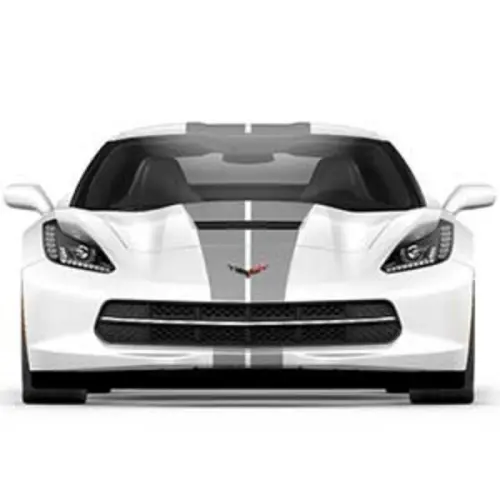2017 Corvette Dual Racing Stripe Package | Silver | Convertible