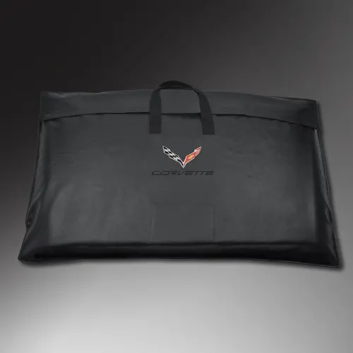 2017 Corvette Stingray Removable Roof Panel Storage Bag | Black | Crossed Flags Logo