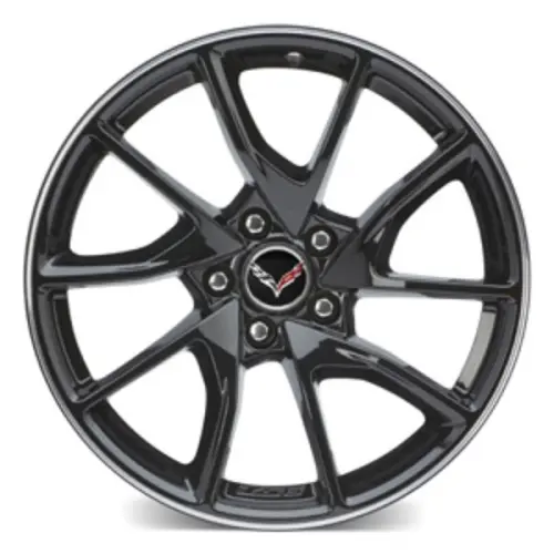 2017 Corvette Stingray 19 inch Front Wheel | Black Painted | 6Z9
