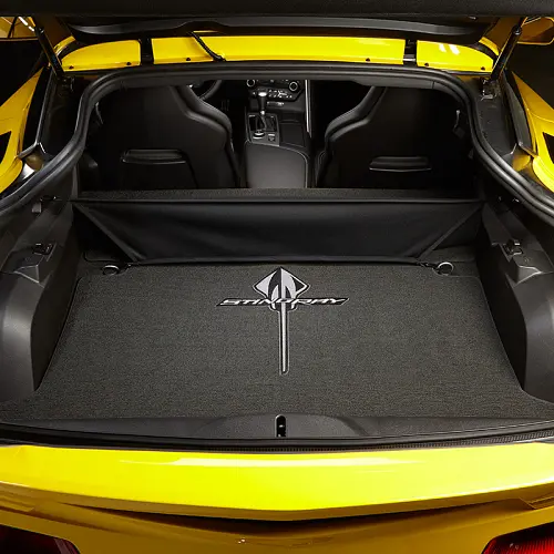 2018 Corvette Stingray Cargo Area Mat | Black | Convertible | Stingray Logo | Premium Carpet