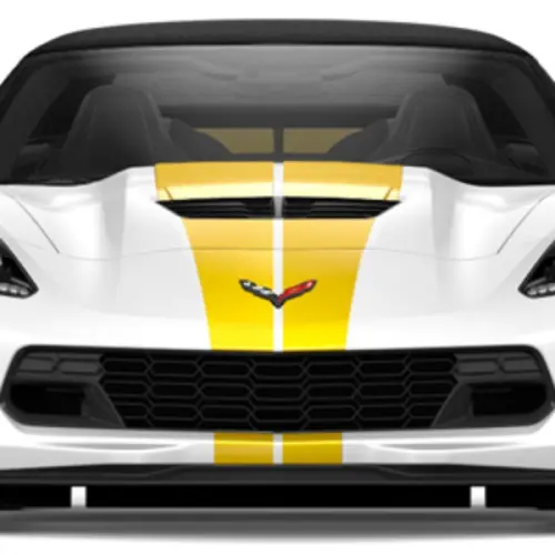 2017 Corvette Dual Racing Stripe | Yellow | Convertible