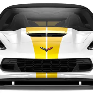 2018 Corvette Stingray Full Length Dual Racing Stripe Package | Yellow