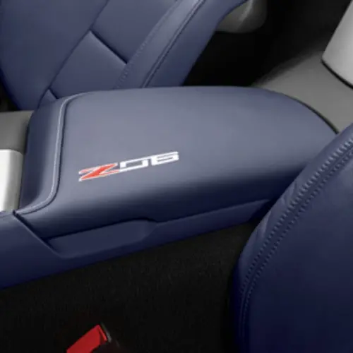 2015 Corvette Stingray Z06 Center Console Lid | Z06 Logo | Blue