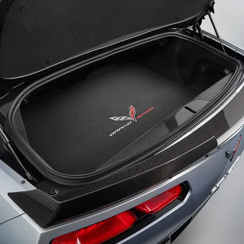 2017 Corvette Stingray Cargo Area Mat | Black | Coupe | Grand Sport Logo | Premium Carpet