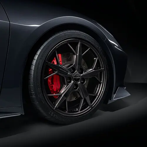 2021 C8 Corvette Stingray | 19-inch Wheel | Front | Black | 5-Trident Spoke | Single