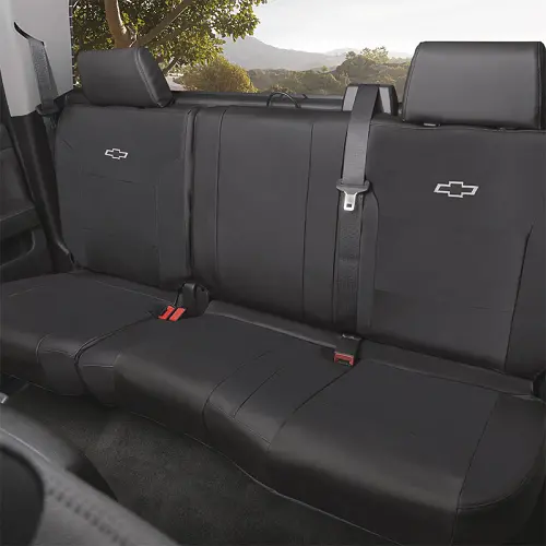 2018 Silverado 1500 Seat Covers | Double/Extended Cab | Rear | Black