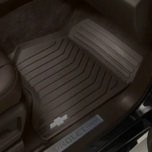 2015 Tahoe Floor Mats | Premium All Weather | Front | Cocoa w Chevy Logo